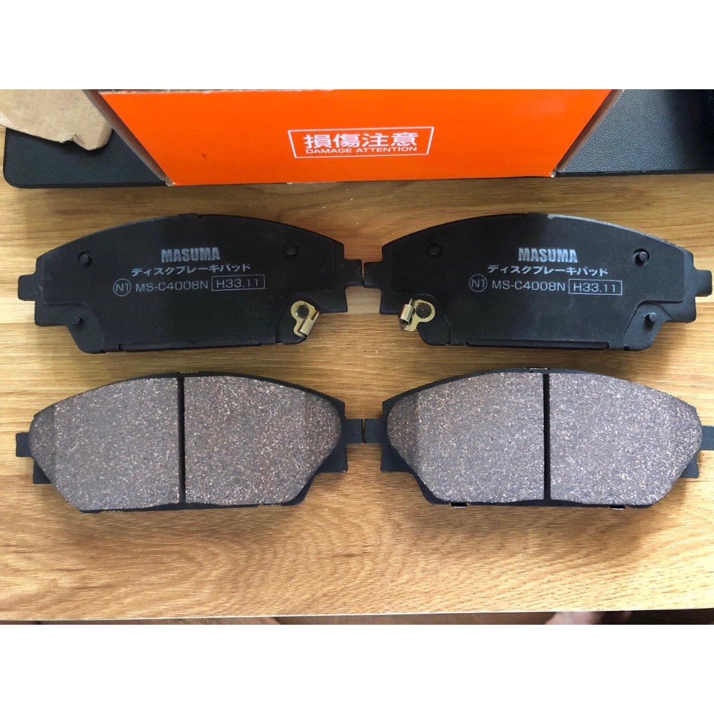 MÁ PHANH/ BỐ THẮNG TRƯỚC + SAU xe MAZDA 3, bản. 2.5 ,1.6 , 2.0 sx 2018 - 2023 Thương hiệu MASUMA ( NHẬT BẢN)