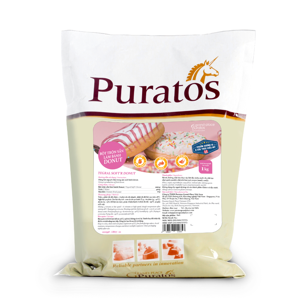 Bột trộn sẵn Puratos Donut (1kg)