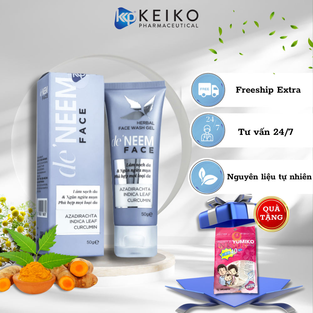 Sữa Rửa Mặt DENEEM FACE Dạng Gel, Không Gây Khô Da, Làm Giảm Mụn, Kiểm Soát Dầu Cho Da