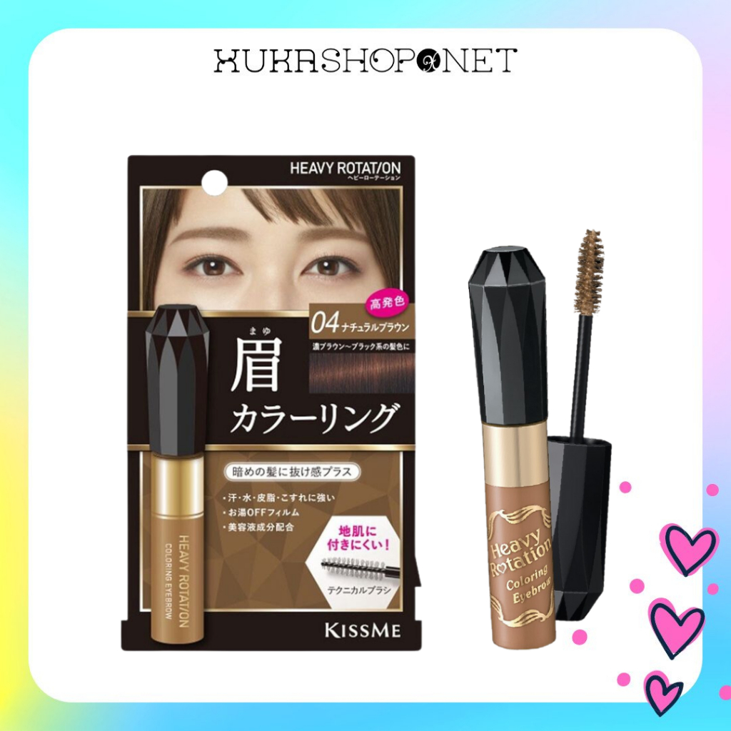 Mascara Lông Mày Kissme Heavy Rotation Coloring Eyebrow 8g Chống Trôi Siêu Bền