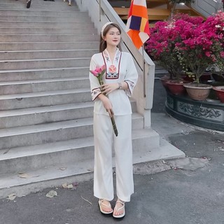 ĐỒ LAM ĐI CHÙA TAY LỠ IN HỌA TIẾT ĐẸP