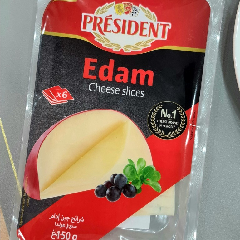 PHÔ MAI LÁT PRESIDENT [ GOUDA CHEESE và EDAM CHEESE]  SLICE 6 SLICES 1