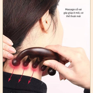 Lược gỗ đàn hương massage da đầu
