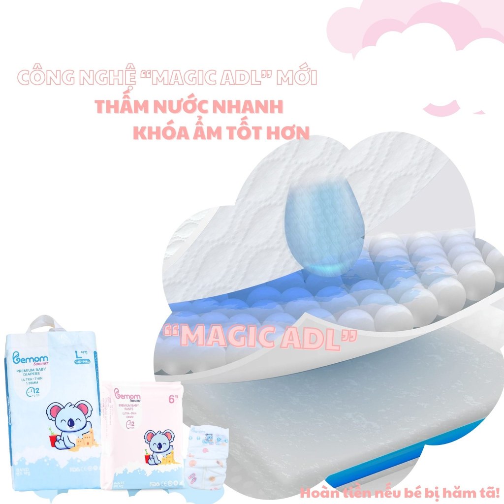 Tã/Bỉm Bemom Hàn Quốc Quần/Dán Đủ Size S56/M48/L46/M44/L42/XL40/XXL38 - Childs Day