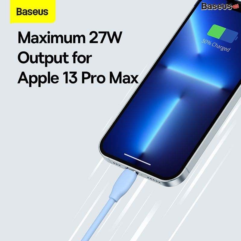 Cáp sạc nhanh cho iPhone 20W Baseus Jelly Liquid Silica Gel Fast Charging Data Cable