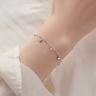 Lắc tay bạc nữ TWINKLE TIME mẫu tim đá nhỏ xinh xắn TT063