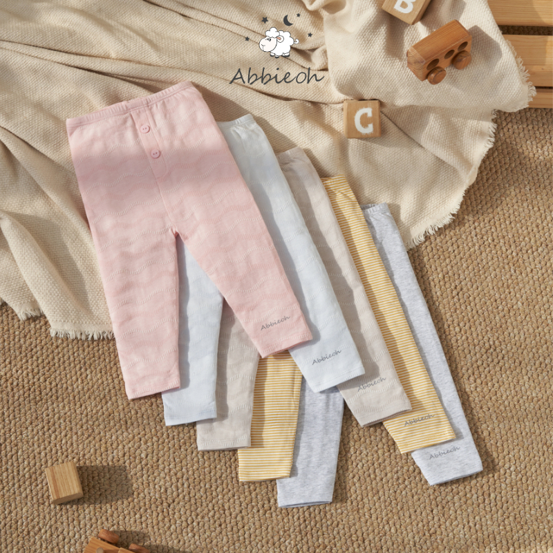 [Abbie Oh] Quần legging ABIEOH chất liệu sợi tre màu sắc xinh xắn cho bé gái 0-3 tuổi