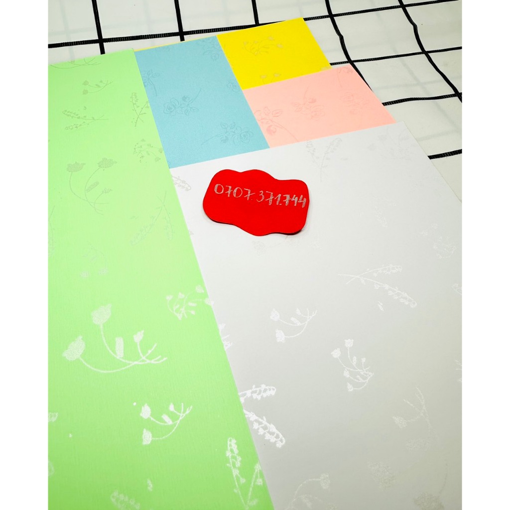 Xấp 10 Tờ Bìa Thơm A4 Dày 180gsm Có Hoa Văn Đủ Màu Giấy Thủ Công