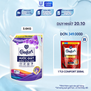 Nước giặt dưỡng vải Comfort hương Thời Thượng túi 2,2kg / 3,6kg