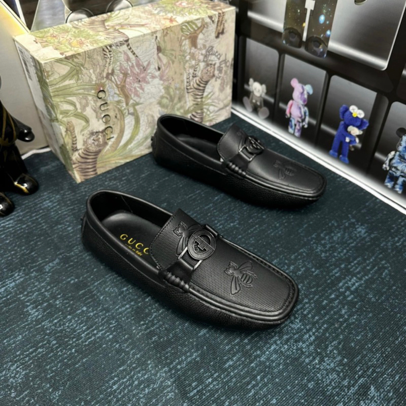 Giày da nam GC khuy mới da bò thật kèm video tại shop