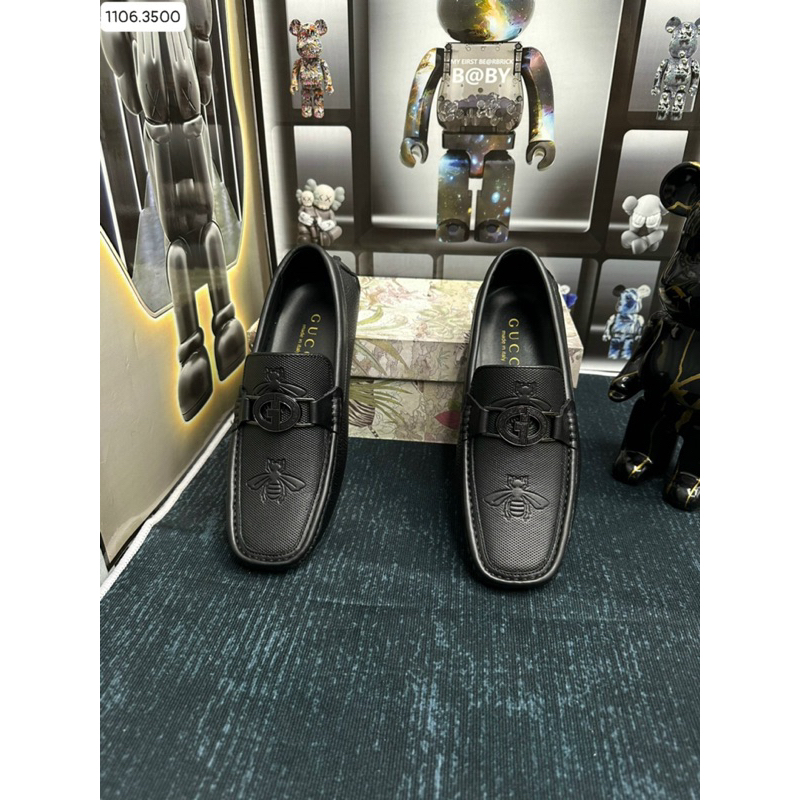 Giày da nam GC khuy mới da bò thật kèm video tại shop