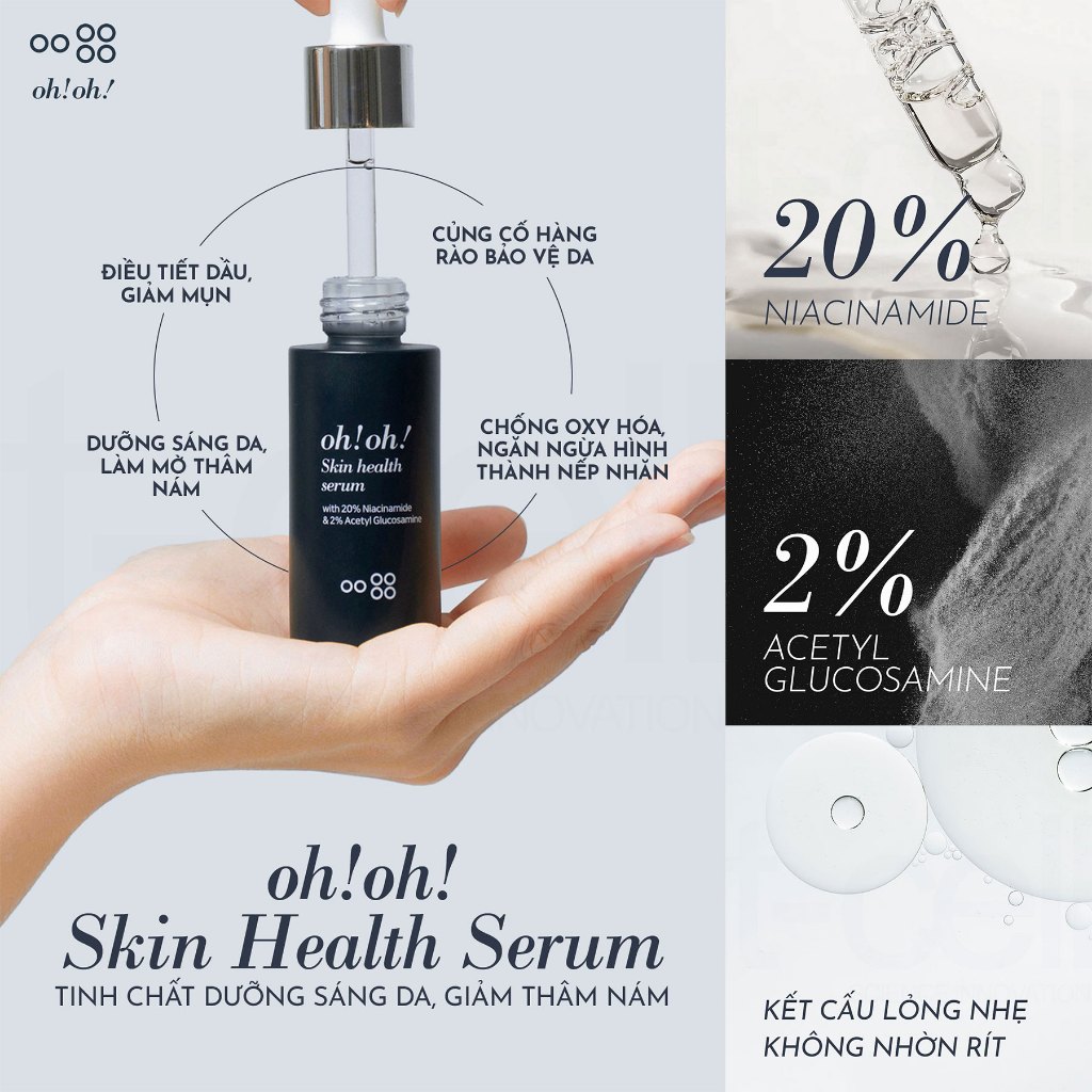 Tinh Chất Dưỡng Sáng Da, Giảm Thâm Nám oh!oh! Skin Health Serum