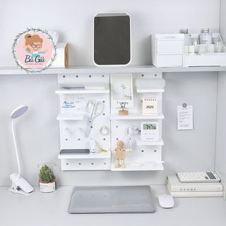 Kệ Bảng Pegboard Mini dán tường Trang Trí Nhựa Cao cấp BG39