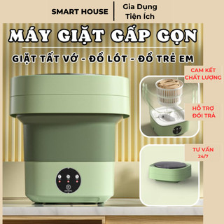 Máy giặt mini tự động cao cấp, Máy giặt gấp gọn khử khuẩn bằng ánh sáng xanh