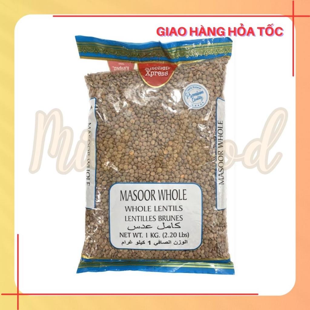 ĐÂỤ LĂNG NÂU MASOOR WHOLE- BROWN LENTILS 1KG