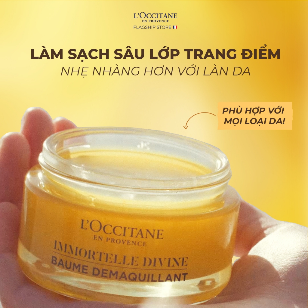 Sáp Tẩy Trang Chống Lão Hóa Cúc Trường Sinh L'Occitane Immortelle Divine Cleansing Balm 60gr