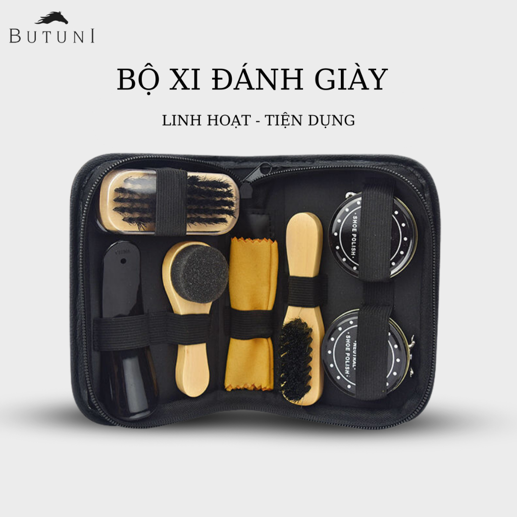 Bộ xi đánh giày kèm phụ kiện tiện dụng cao cấp