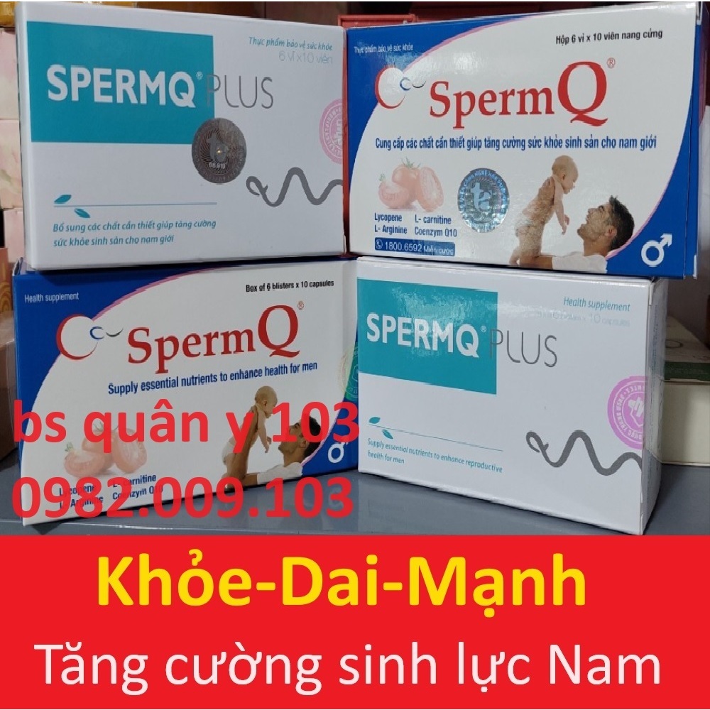Spermq hỗ trợ sinh sản nam với 3 tác dụng khỏe-dai-mạnh tinh trùng [Sperm Q Plus]