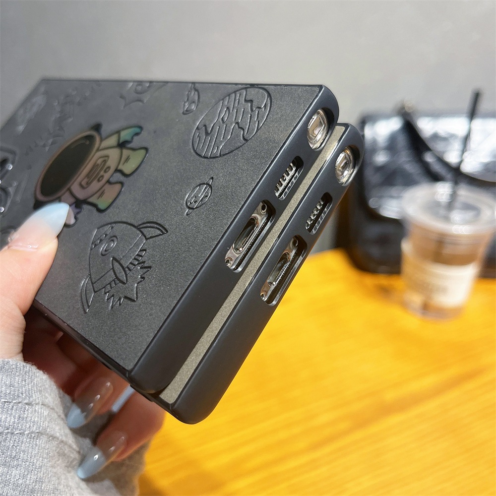 Ốp Lưng Astronauts Da Lộn In Lazer Cho Điện Thoại Samsung Galaxy S23 Ultra / S22 Ultra