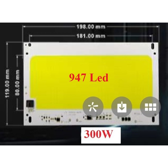 Chíp led 50-80-100-200- 300w 3.2v-3.7v8000-9000k