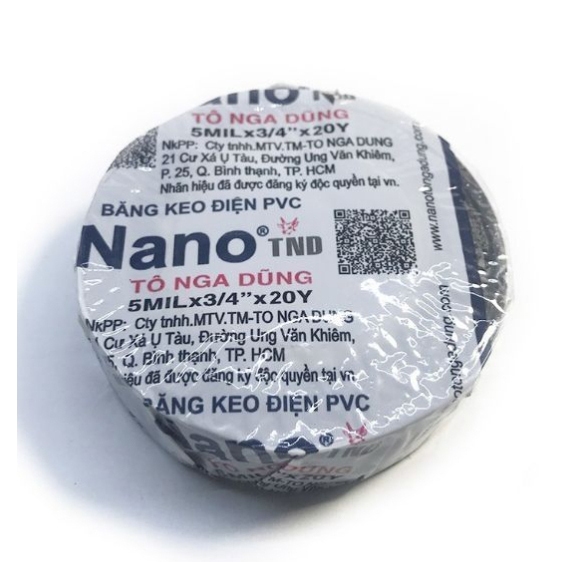 Băng Dính Điện NaNo, Băng Dính Điện Tô Nga Dũng Màu Đen 10Y 20Y