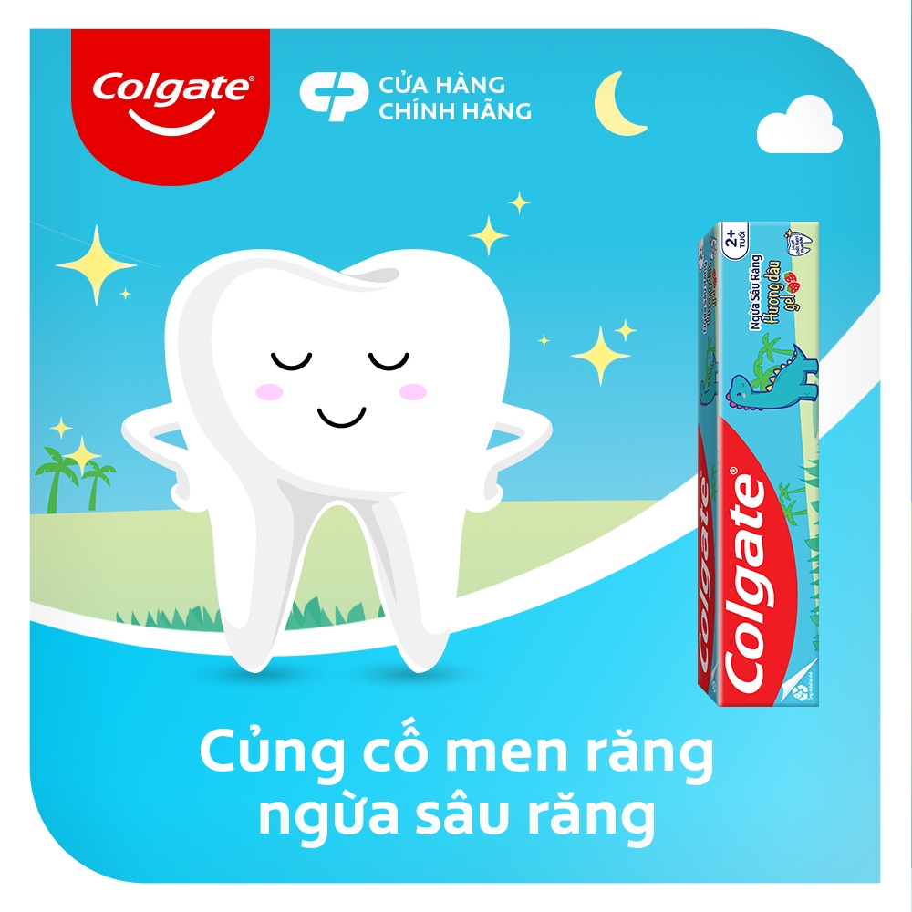 Combo 4 kem đánh răng Colgate trẻ em Khủng Long và Kỳ Lân hương dâu 40g/tuýp