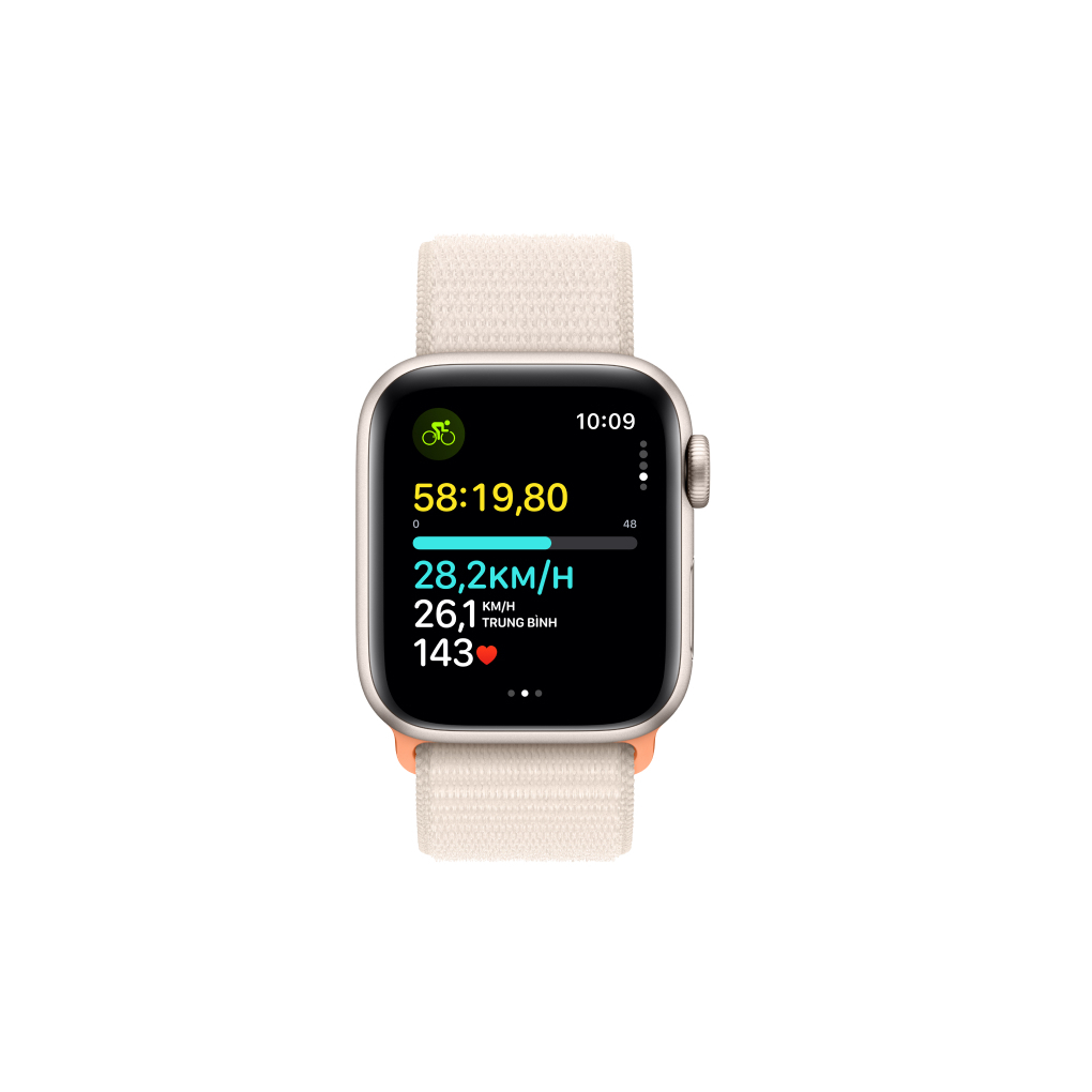 Đồng hồ Apple Watch SE (2023) 40mm (GPS) Viền nhôm - Dây quấn thể thao