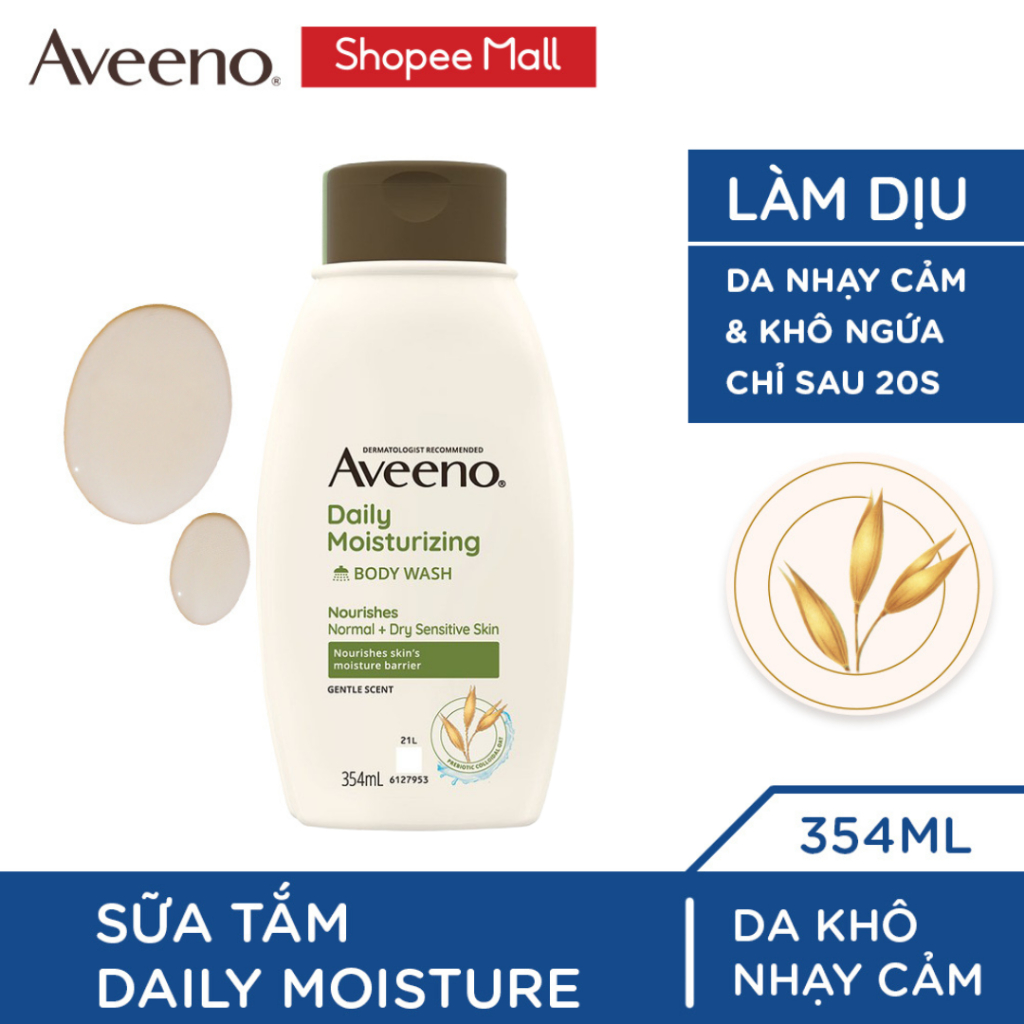 Sữa tắm Aveeno dưỡng ẩm hàng ngày 354ml - 101016749