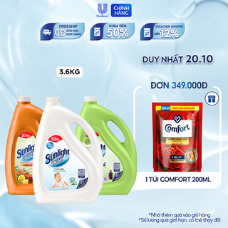 Nước lau sàn Sunlight BIOSHIELD Ngăn côn trùng hiệu quả | Chai 3,6 KG | Chanh Yuzu & Sả | Quế & Cam Bergamot