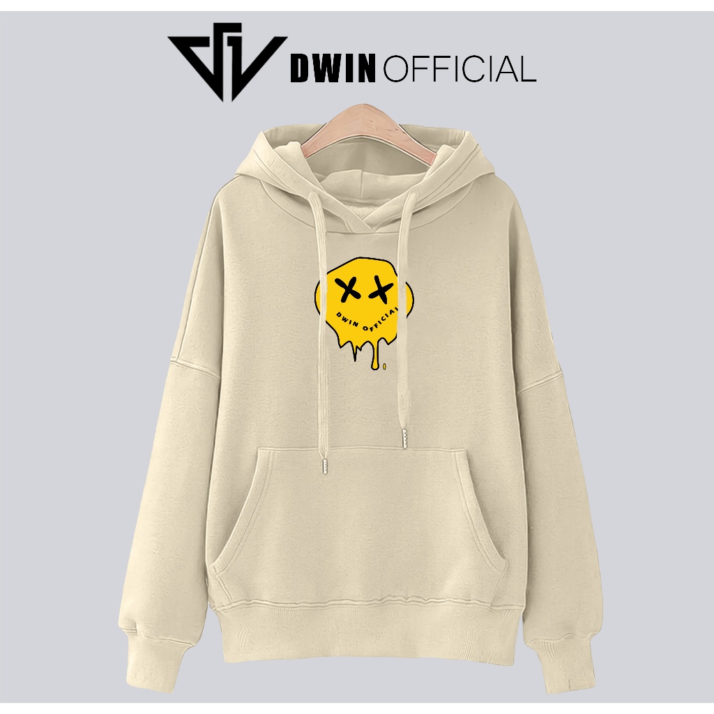Áo hoodie mặt cười nỉ unisex DWIN basic nam nữ form rộng oversize local brand SP00049