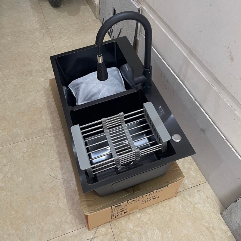 Chậu rửa bát nano 2 hố inox 304 82x45cm 3.0 li giá rẻ