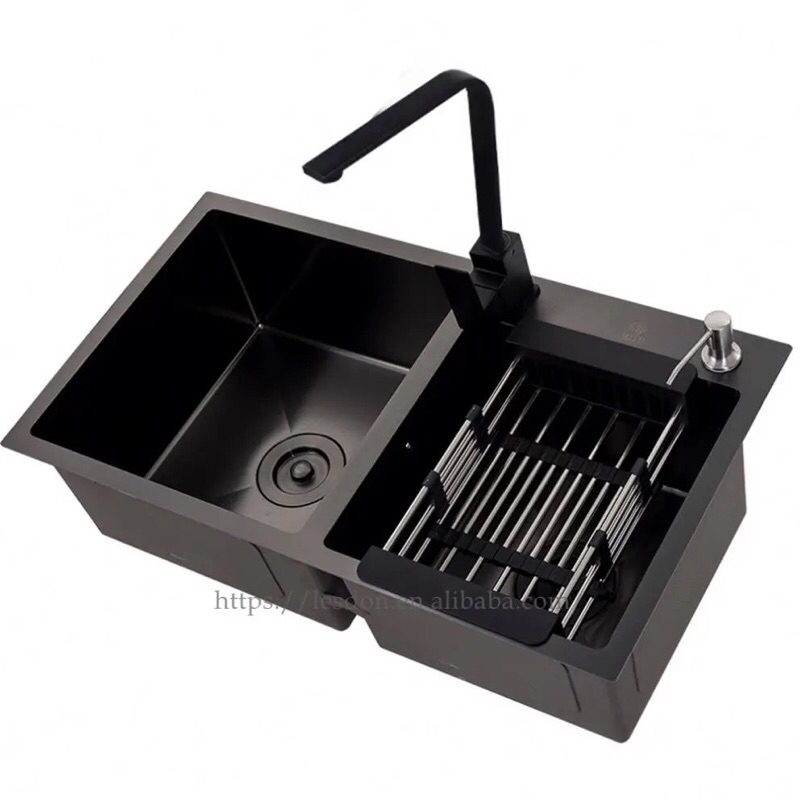 Chậu rửa bát nano 2 hố inox 304 82x45cm 3.0 li giá rẻ