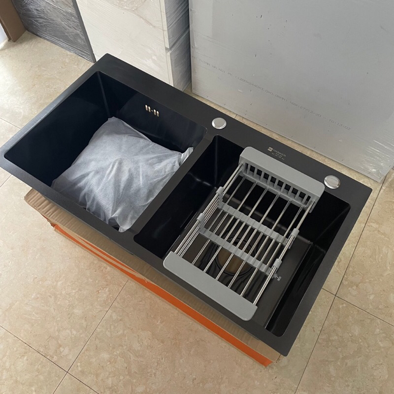 Chậu rửa bát nano 2 hố inox 304 82x45cm 3.0 li giá rẻ