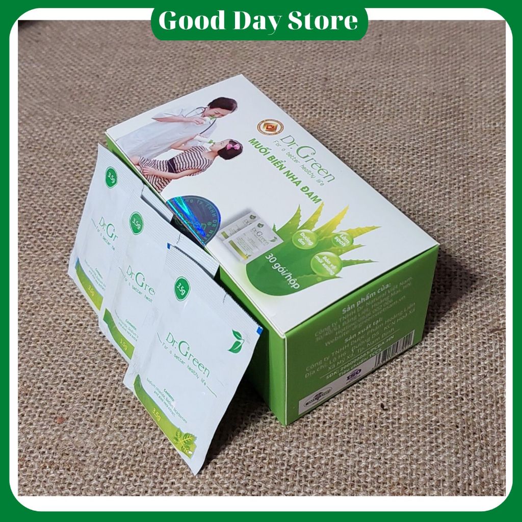 Muối rửa mũi Dr Green nha đam hộp 30 gói