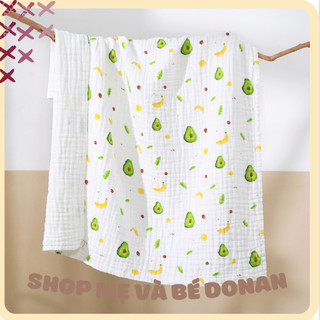 (Chọn mẫu) Khăn tắm cho bé sơ sinh xuất Nhật vải xô 6 lớp, Mẹ bé Donan, Khăn tắm tắm xô 6 lớp cho bé siêu mềm