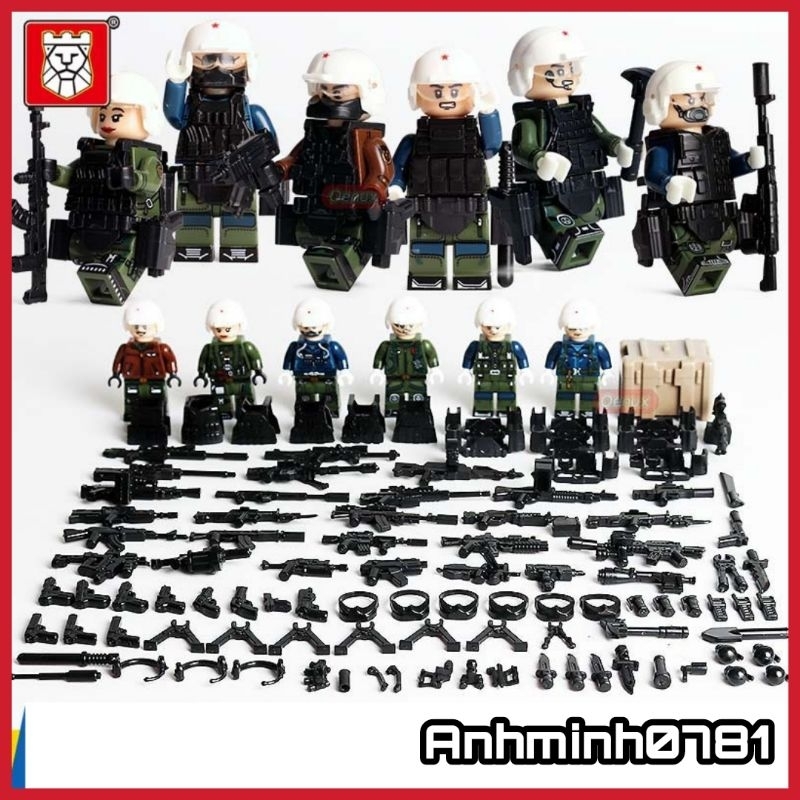 Đồ chơi lắp ráp Combo 6 Hộp Minifigure Phi Công đầy đủ phụ kiện Moc