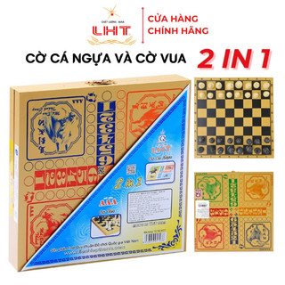 Bộ cờ cá ngựa và cờ vua 2 trong 1 bằng bàn nhựa cao cấp LIÊN HIỆP THÀNH AAA chính hãng, Đồ chơi dành cho trẻ em