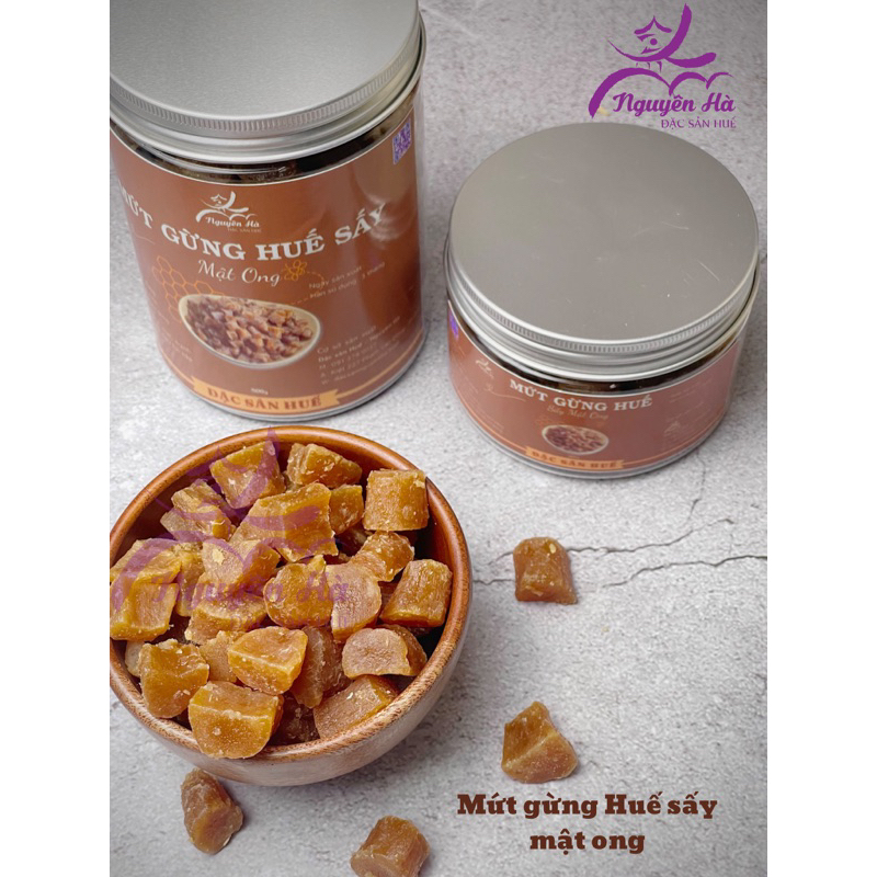 Mứt gừng mật ong sấy dẻo gói 500 gram, giải cảm, giảm ho, giúp ấm người