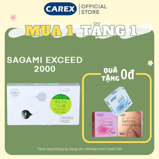 Bao cao su Sagami Exceed 2000 [HÀNG CHÍNH HÃNG]  - Siêu mỏng - Thắt chống tuột, Nhật Bản, Hộp 12 bao_ Hàng xịn