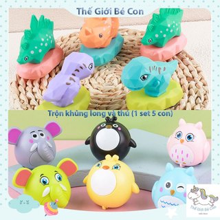 Xe đồ chơi những thú dễ thương (1 set 5 con ngẫu nhiên )