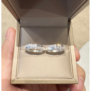 Nhẫn đôi bạc khắc tên tình yêu nam nữ cao cấp NC0114 - Trang Sức MINA JEWELRY