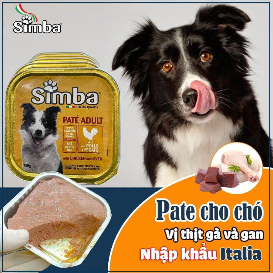 [Xả kho] Pate Simba cho chó vị gà & gan 150g