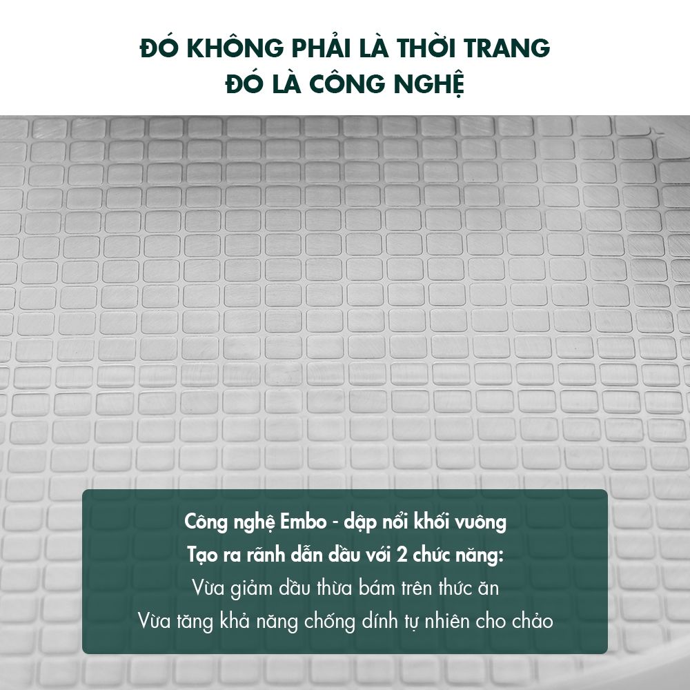 Chảo chiên inox 3 lớp nguyên khối Edelkochen Kubis Collection 24/28cm