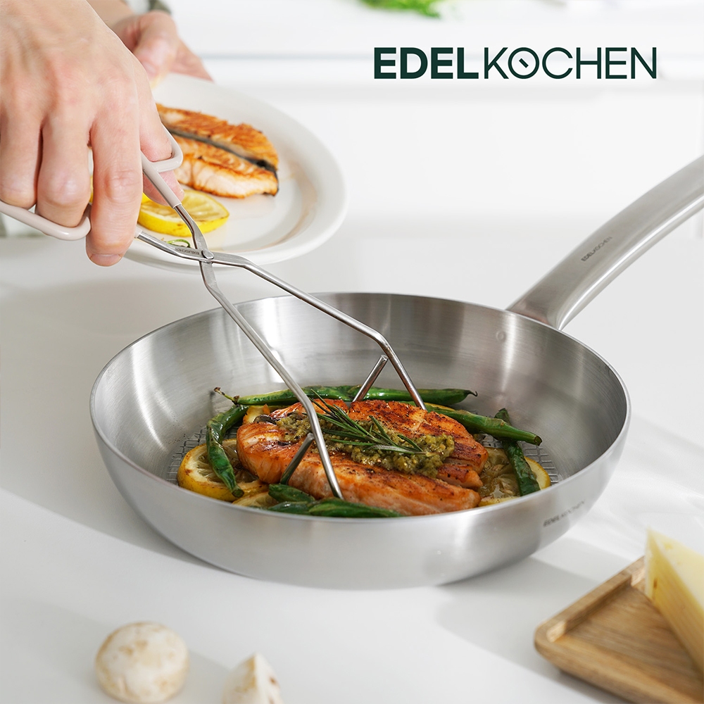 Chảo chiên inox 3 lớp nguyên khối Edelkochen Kubis Collection 24/28cm