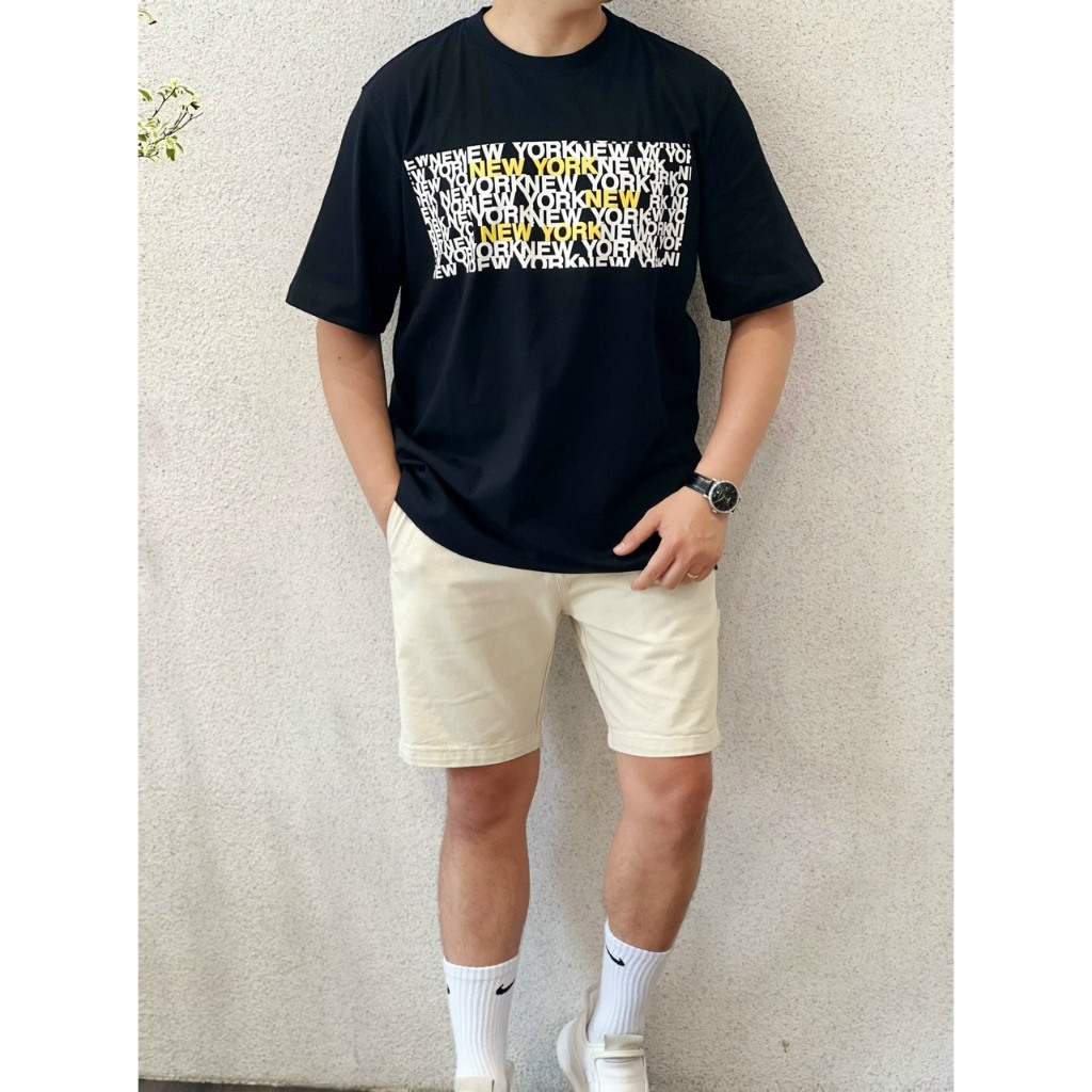 Áo thun T'BOURNE in NEW YORK in nổi cực chất, dáng over form
