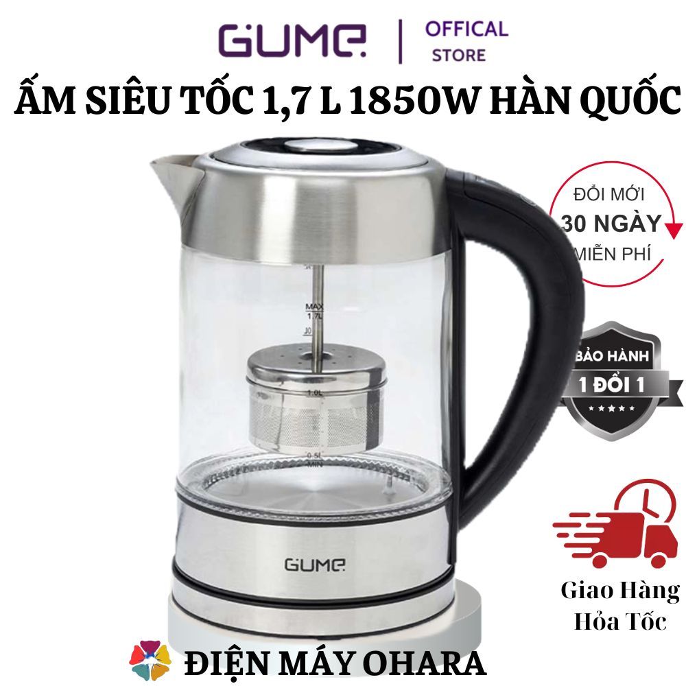Ấm Siêu Tốc Bình Đun Nước Siêu Tốc Cách Nhiệt Cao Cấp Hàn Quốc GUME Bảo Hành 12 Tháng Lỗi 1 Đổi 1