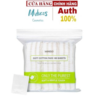  Combo 2 Gói  Bông Tẩy Trang Miniso 180 miếng Bản Trung Quốc - Nhật Bản - Việt Nam Hộp tẩy trang Miniso 