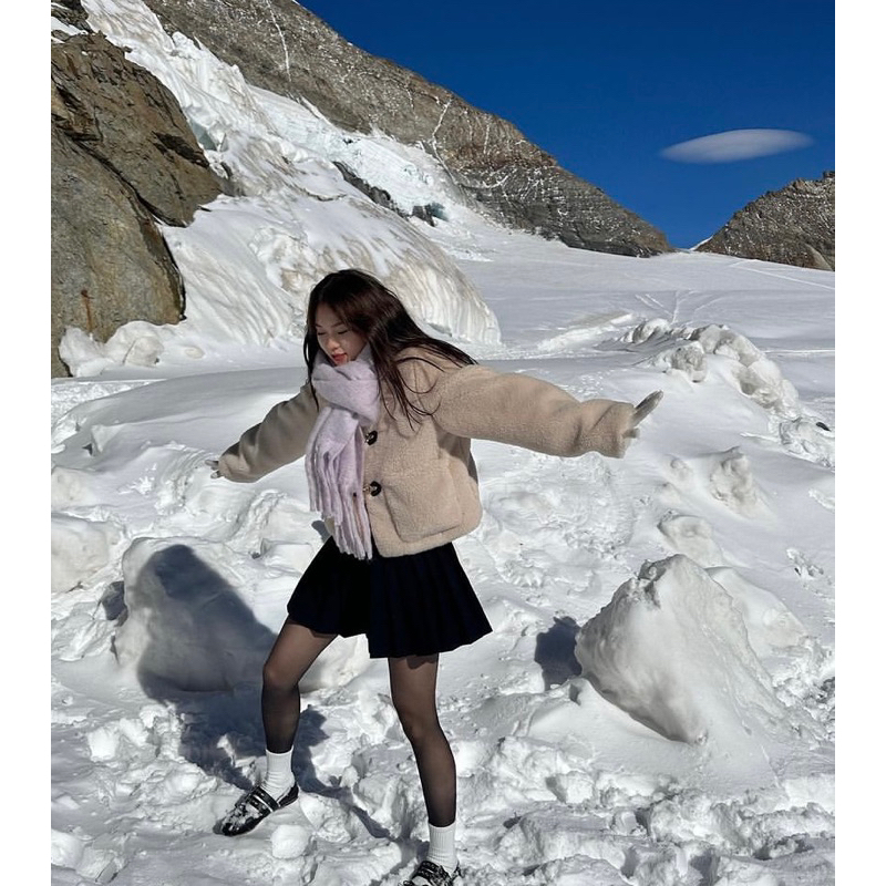 Áo khoác lông thời trang nữ