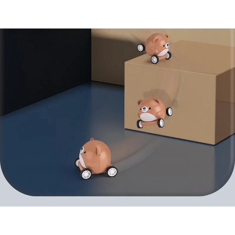 Xe ô tô đồ chơi chạy đà hình thú mẹ và thú con 2in1 ngộ nghĩnh vui nhộn cho bé