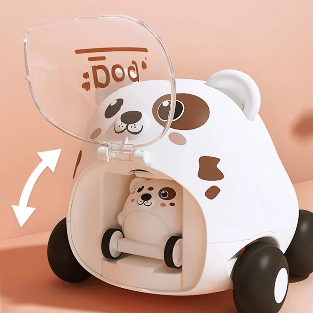 Xe ô tô đồ chơi chạy đà hình thú mẹ và thú con 2in1 ngộ nghĩnh vui nhộn cho bé